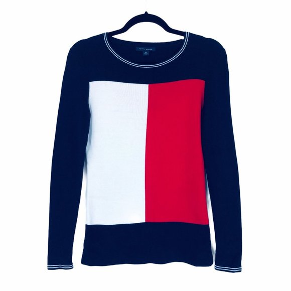 Tommy Hilfiger Sweaters - Tommy Hilfiger Ribbed Colorblock Sweater Size S